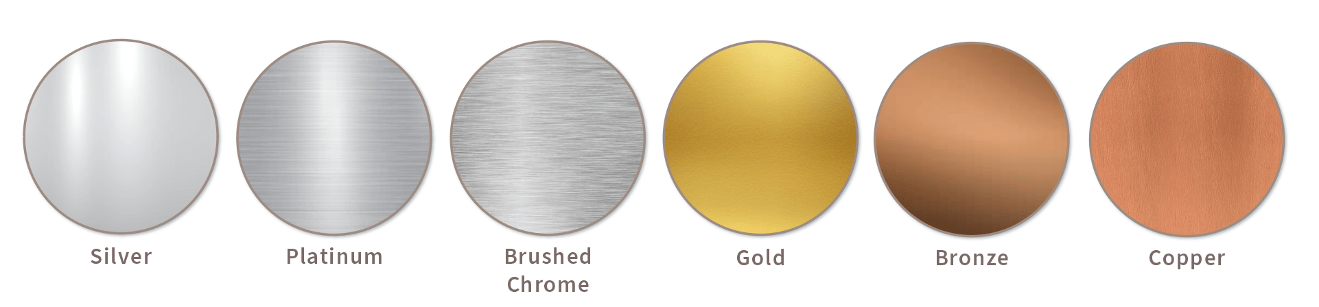 Bright earth color palette metals best silver gold rose copper